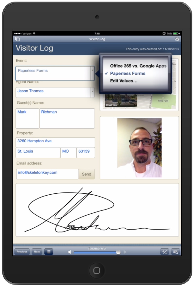 The Paperless Form Data Collection With iPad and iPhone Skeleton Key